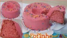 Receitas Deliciosas Bolo Fofinho de Morango com Cobertura deliciosa | Bolo Rosa