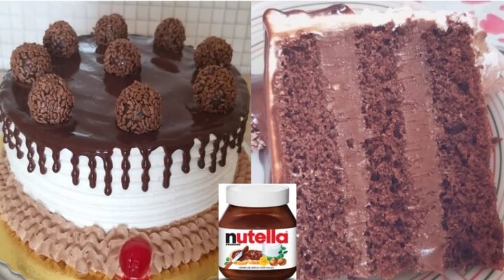 Receitas Deliciosas Bolo de Brigadeiro Cremoso de Nutella Delicioso