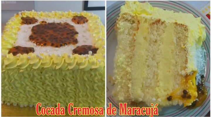 Receitas Deliciosas Bolo Cocada Cremosa de Maracujá Delicioso