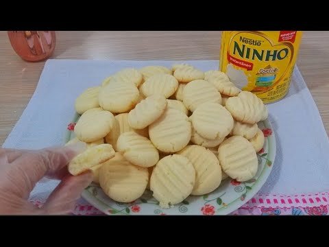 Receitas Deliciosas DERRETE NA BOCA, BISCOITINHO DE LEITE CONDENSADO COM LEITE NINHO, SIMPLES E FÁCIL DE FAZER