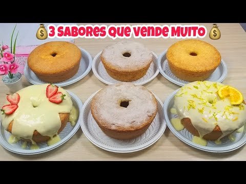 Receitas Deliciosas 3 SABORES DE BOLOS CASEIROS COM COBERTURA PRA LUCRAR MUITO | FAÇA E VENDA