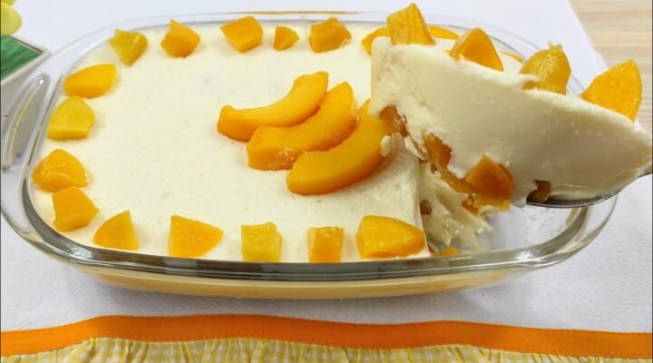 Receitas Deliciosas Gelado de Pêssego | Sobremesa Gelada para as Festas de Fim de Ano