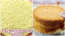 Receitas Deliciosas Massa Pão de Ló Super Fofinha para forma de 25cm Redonda | Massa para Bolo de aniversário