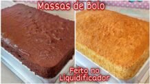 Receitas Deliciosas 2 Sabores de Massas de Bolo Fofinha feita no Liquidificador para Bolos de Aniversário e Bolo de Pote