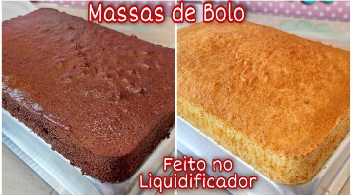 Receitas Deliciosas 2 Sabores de Massas de Bolo Fofinha feita no Liquidificador para Bolos de Aniversário e Bolo de Pote