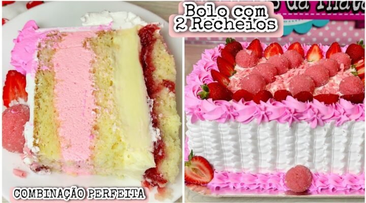 Receitas Deliciosas COMBINAÇÃO PERFEITA DESSES DOIS RECHEIOS – BOLO DE ANIVERSÁRIO PARA ATÉ 30 PESSOAS