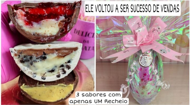 Receitas Deliciosas 3 SABORES DE OVOS RECHEADOS COM APENAS 1 BASE DE RECHEIO – ELES VOLTARAM A SER MUITO VENDIDOS