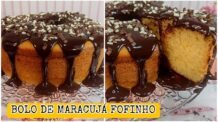 Receitas Deliciosas BOLO CASEIRO DE MARACUJÁ SUPER FOFINHO COM COBERTURA DE CHOCOLATE – FÁCIL E SIMPLES DE FAZER