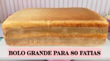 Receitas Deliciosas BOLO GRANDE DE ANIVERSÁRIO PARA 80 FATIAS – PESOU 8 KILOS ESSE BOLO (Massa, recheio e montagem)