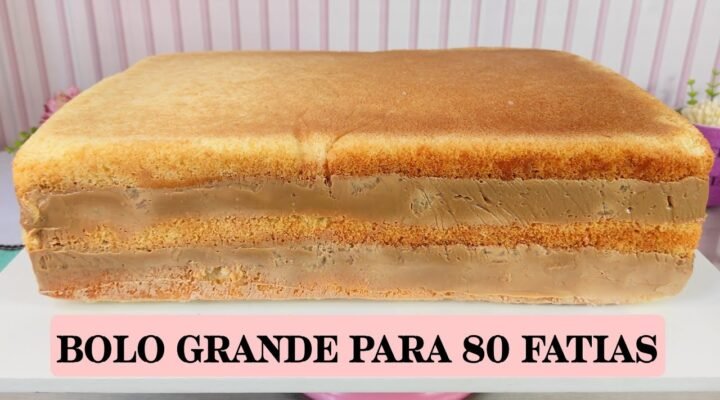 Receitas Deliciosas BOLO GRANDE DE ANIVERSÁRIO PARA 80 FATIAS – PESOU 8 KILOS ESSE BOLO (Massa, recheio e montagem)