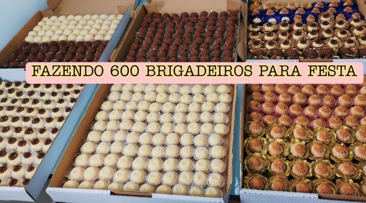 Receitas Deliciosas PRODUÇÃO DE 600 DOCINHOS PARA UM ANIVERSÁRIO – 4 SABORES DE BRIGADEIROS TRADICIONAIS