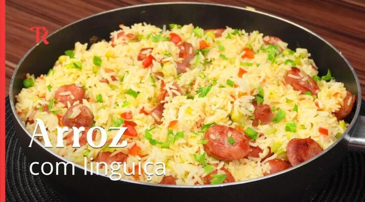 Quando faço o arroz com linguiça assim, todos me pedem a receita!