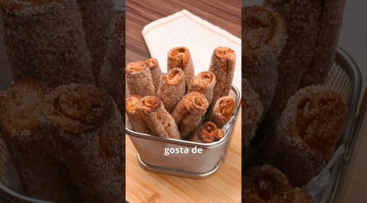 CHURROS FÁCIL E SEM FRITAR. #shorts #receita #sobremesa #receitasimples #receitafácil #doce