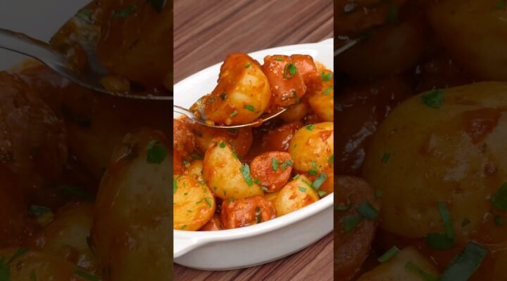 LINGUIÇA COM BATATAS. #shorts #receita #receitasimples #almoço #jantar #linguiça