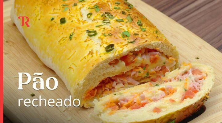 Pão recheado super fácil e gostoso, você precisa testar essa receita!