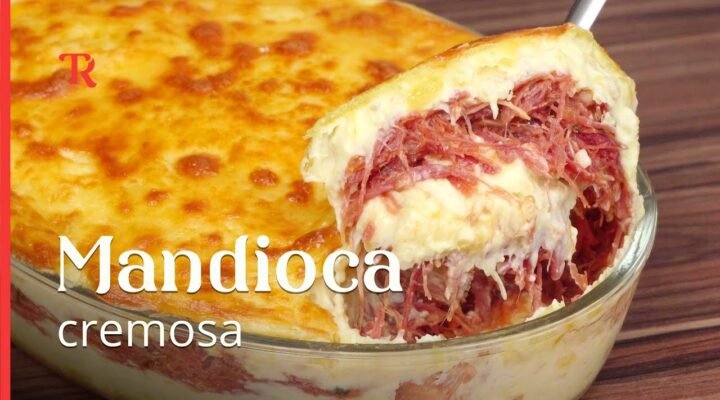 Como fazer mandioca cremosa de forno com carne seca, desse jeito você nunca viu!