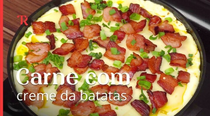 Aprenda a fazer essa receita de carne com creme de batatas, você vai se surpreender!