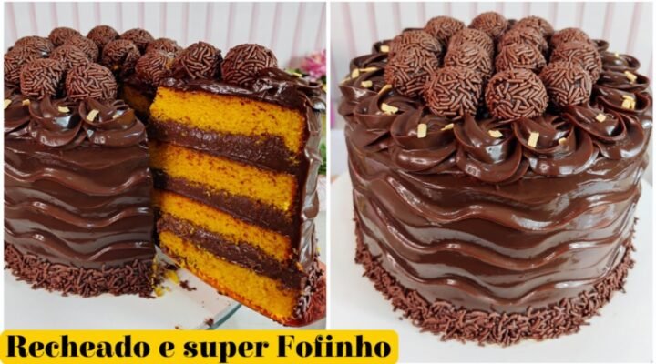 Receitas Deliciosas BOLO RECHEADO DE CENOURA SUPER FOFINHO – SUPER FÁCIL DE FAZER