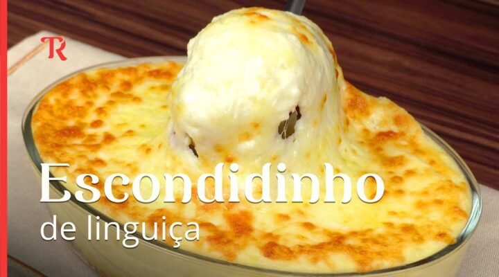 Faça esse delicioso escondidinho de linguiça, muito fácil e rápido de preparar.