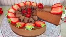 Receitas Deliciosas SEM GELATINA – TORTA DE MOUSSE DE CHOCOLATE DELICIOSA – SOBREMESA ESPECIAL PARA O NATAL