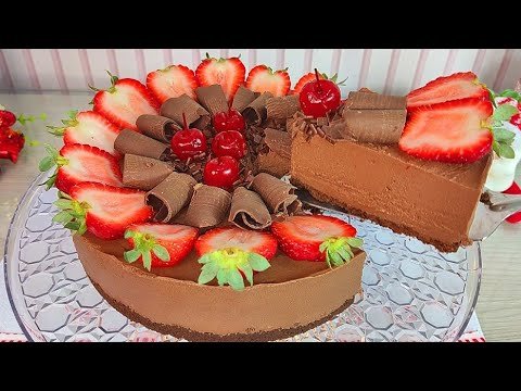 Receitas Deliciosas SEM GELATINA – TORTA DE MOUSSE DE CHOCOLATE DELICIOSA – SOBREMESA ESPECIAL PARA O NATAL