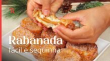 Rabana recheada, super sequinha, fácil de fazer e perfeita para a sua Ceia de Natal.