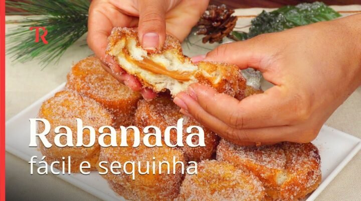 Rabana recheada, super sequinha, fácil de fazer e perfeita para a sua Ceia de Natal.