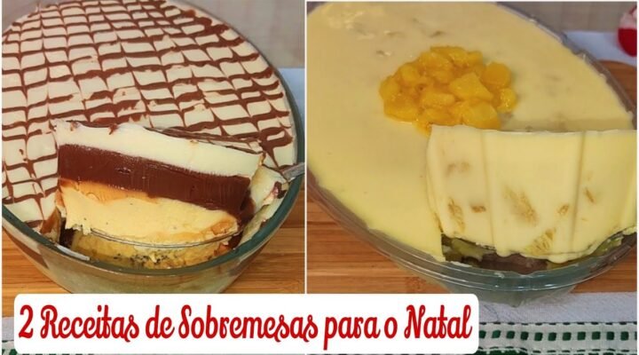 Receitas Deliciosas DUAS RECEITAS DE SOBREMESAS PARA O NATAL SUPER REFRESCANTE E MUITO PRÁTICO DE FAZER