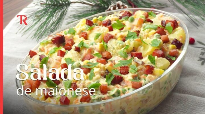 Essa maionese de batata com bacon, não pode faltar na sua ceia de Natal e Ano novo!